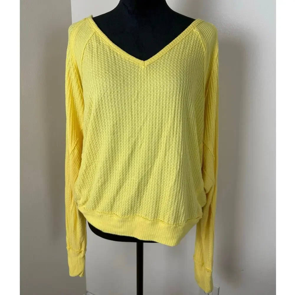 We The Free Santa Clara Thermal Top - Yellow - Size M - Picture 2 of 10